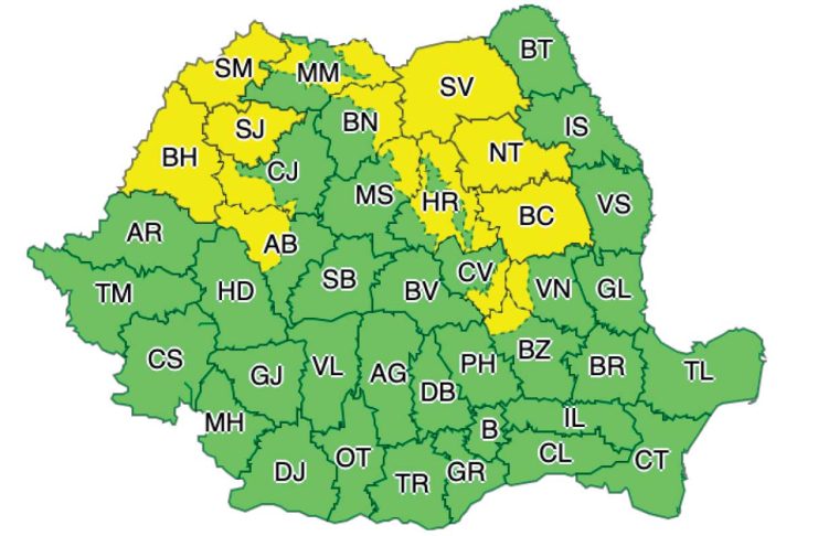 Meteo 24 noiembrie – Lapoviță, ninsori și viscol în aproape toată țara!