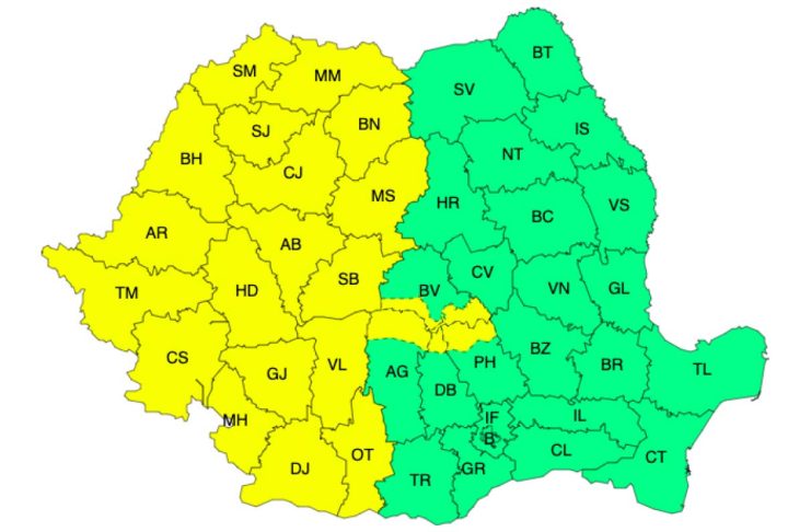 Avertizare meteo: Vin vijeliile! Vânt de până la 120 km/h!