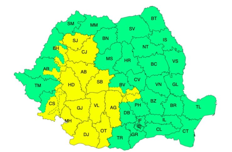 Meteo – Ploile și vijeliile se extind! Alte 18 județe sub avertizare Cod gaben!