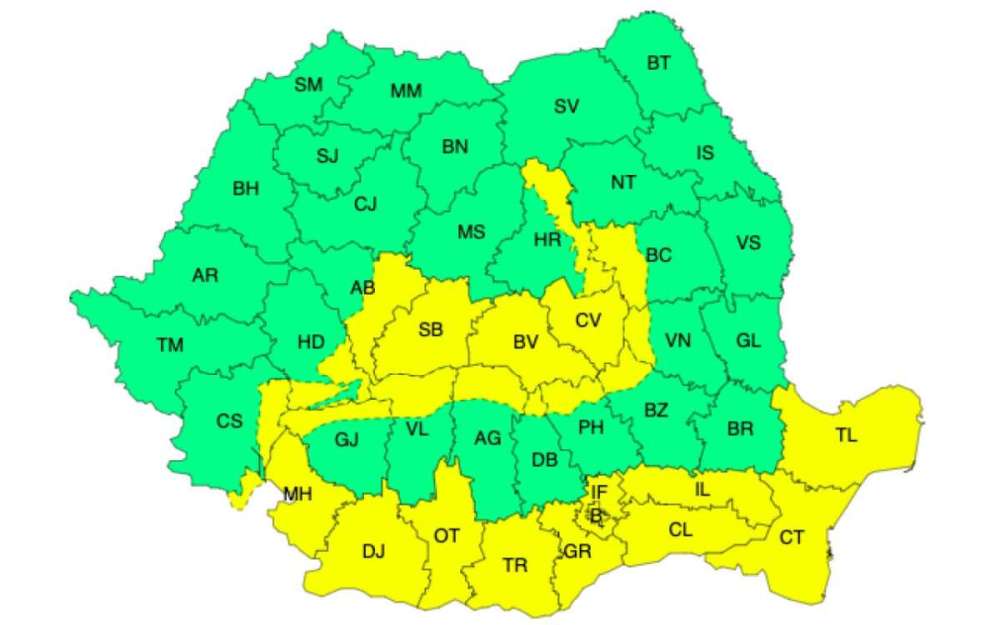 Meteo – România viscolită! Avertizări Cod roșu, portocaliu și galben până sâmbătă seara! 3 Harta 2 meteo 21 noiembrie 2024 1