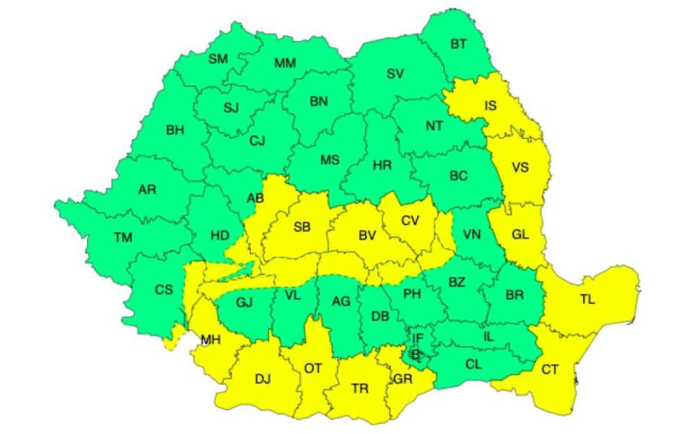 Meteo – România viscolită! Avertizări Cod roșu, portocaliu și galben până sâmbătă seara! 4 Harta 3 meteo 21 noiembrie 2024