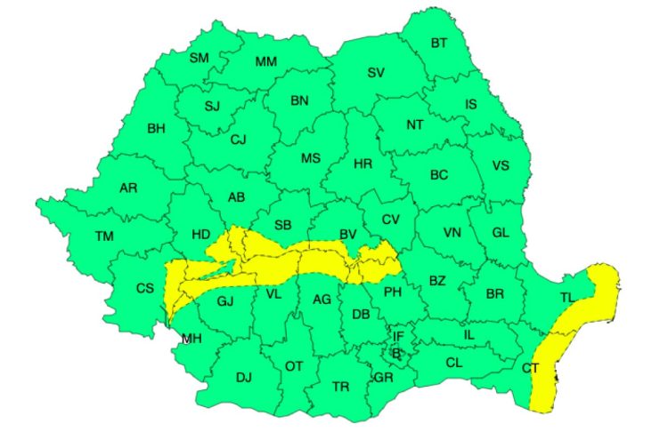 Meteo – 3 zile cu vânt puternic, ploi și ninsori însemnate! Care sunt zonele cele mai afectate