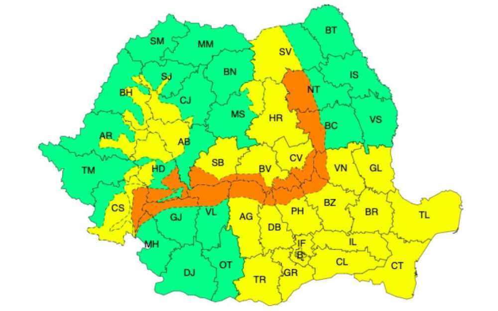 Meteo – Avertizări de vreme rea, de Crăciun! 2 Harta 1 meteo 23 decembrie 2024