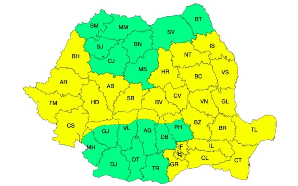 Avalanșă de avertizări meteo pentru următoarele zile - Județele cuprinse de ger, ninsori și viscol Meteo meteo