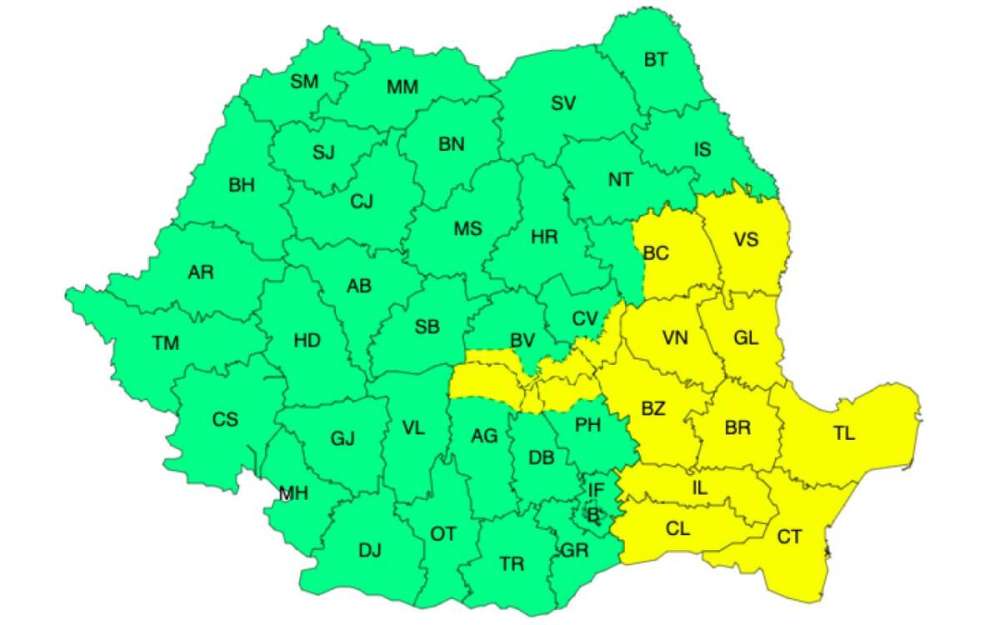 Avalanșă de avertizări meteo pentru următoarele zile - Județele cuprinse de ger, ninsori și viscol Meteo meteo