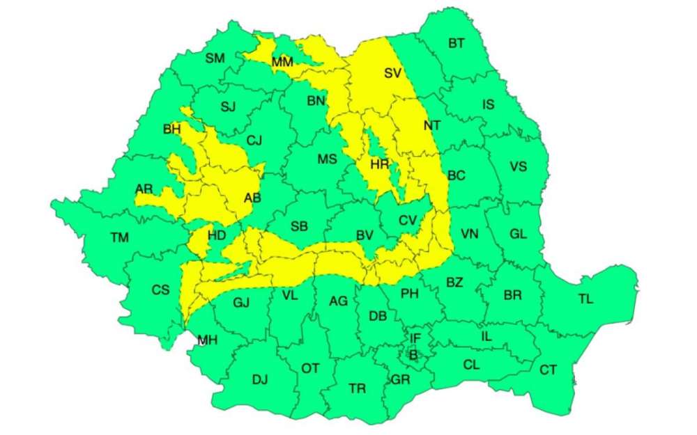 Meteo - Vânt de până la 110 km/h în 23 de județe! Meteo meteo