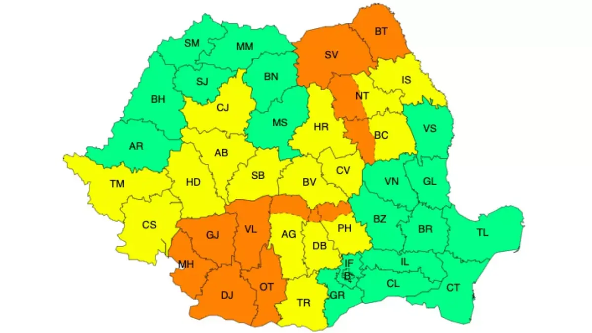 Meteo – ANM a înrăutățit prognoza! Meteo meteo