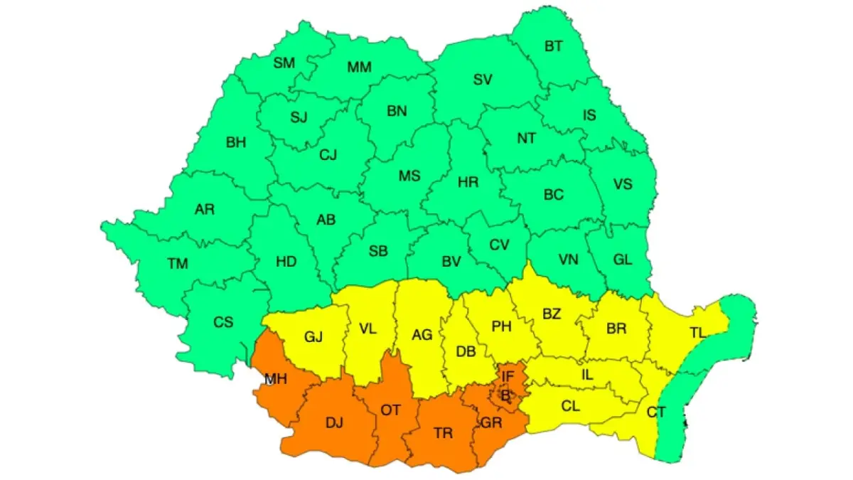 Avertizări meteo în 33 de județe! Până unde urcă temperatura în termometre Meteo meteo