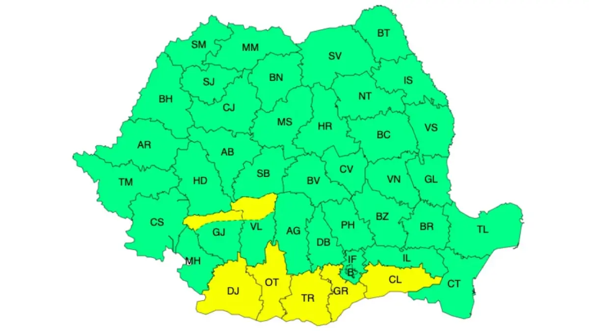 Avertizări meteo în 33 de județe! Până unde urcă temperatura în termometre Meteo meteo