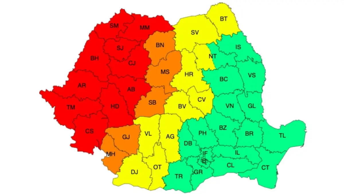 Harta meteo a României face fețe-fețe! Caniculă, vijelii și grindină de la o oră la alta! Meteo meteo