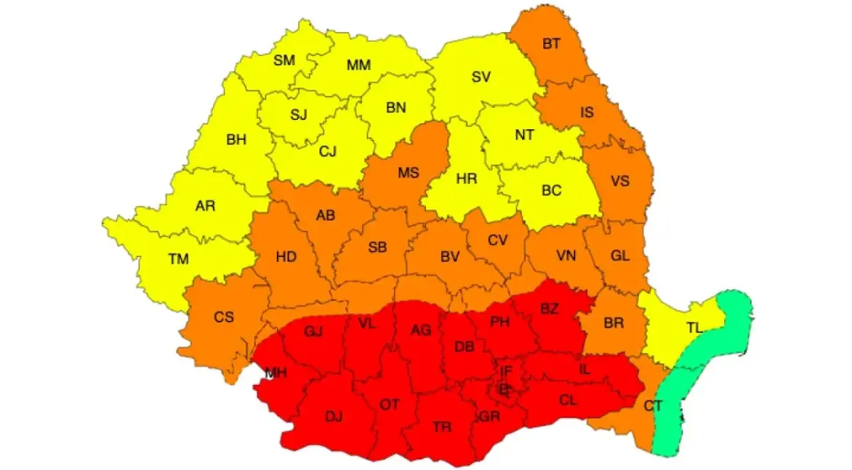 ANM - cascadă de alerte meteo! Temperaturi de 41°C, de-a valma cu vjelii însoțite de grindină! 4 ANM - cascadă de alerte meteo! Temperaturi de 41°C, de-a valma cu vjelii însoțite de grindină! ANM - cascadă de alerte meteo! Temperaturi de 41°C, de-a valma cu vjelii însoțite de grindină! Meteo meteo
