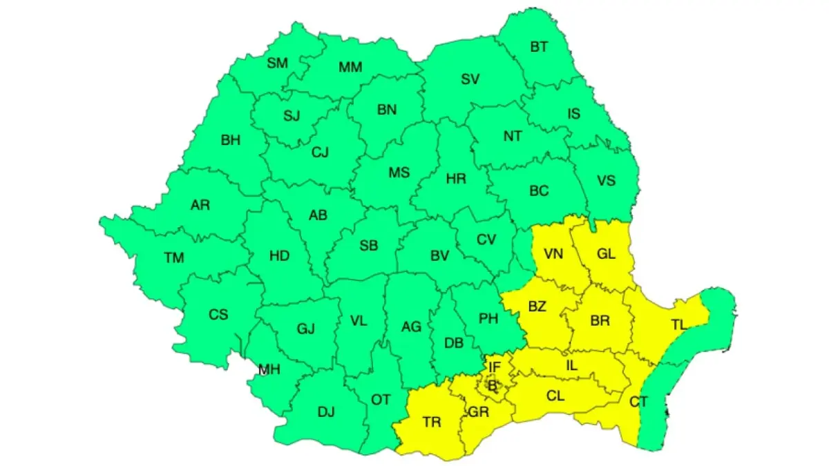 Avertizări meteo: 11 județe sub caniculă, 12 sub ploi și vijelii! Meteo meteo