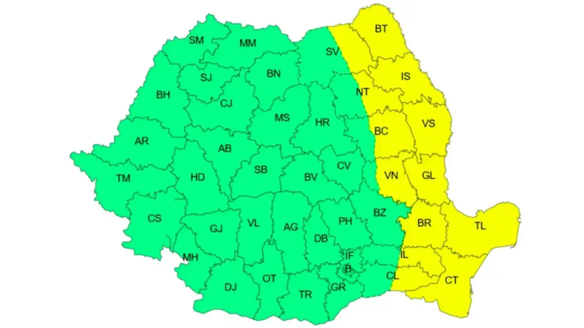 Meteo 17 septembrie – Cod galben de vijelii în 15 județe 3 Meteo 17 septembrie – Cod galben de vijelii în 15 județe Meteo 17 septembrie – Cod galben de vijelii în 15 județe Meteo Meteo 17 septembrie