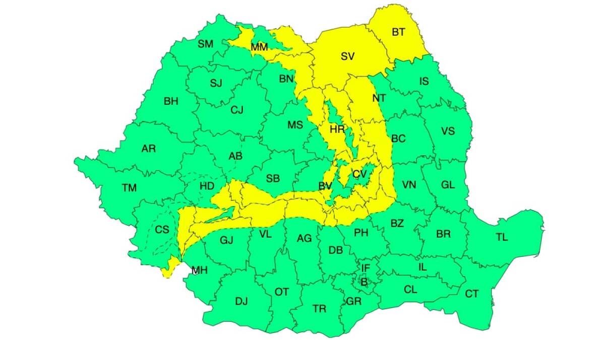 Meteo – Revelion cu Cod galben de ninsori viscolite în 26 de județe! 3 Meteo – Revelion cu Cod galben de ninsori viscolite în 26 de județe! Meteo – Revelion cu Cod galben de ninsori viscolite în 26 de județe! Meteo meteo