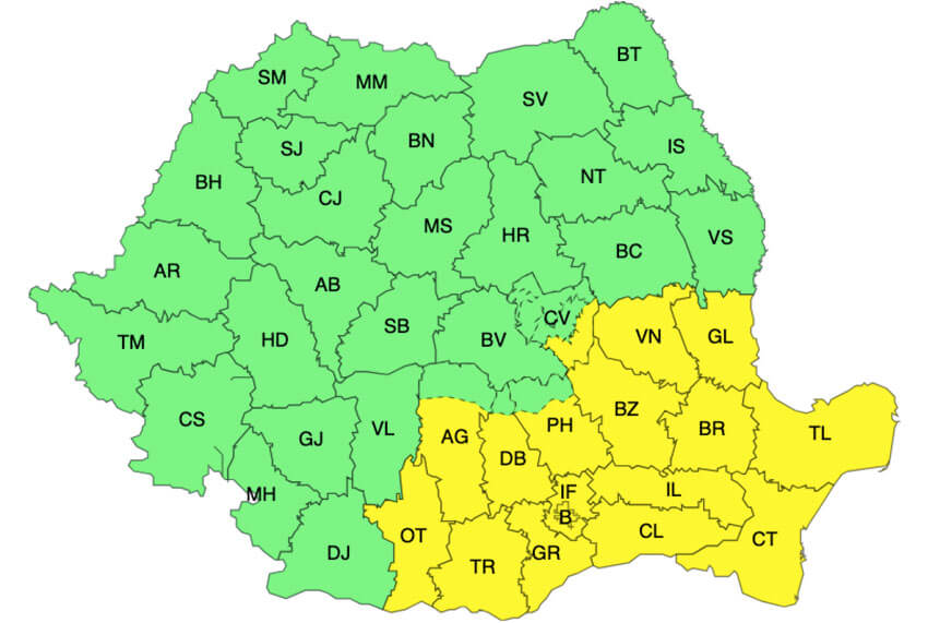 Meteo – La noapte, VISCOL și NINSORI! Cod galben până duminică, în 16 județe! Meteo meteo