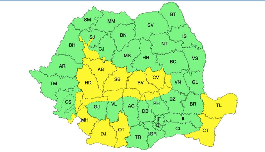 Avertizare meteo în 21 de județe: NINGE IAR! Meteo meteo