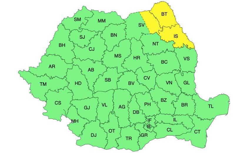 Meteo - Cod galben de vijelii, ploi torențiale și grindină Meteo meteo