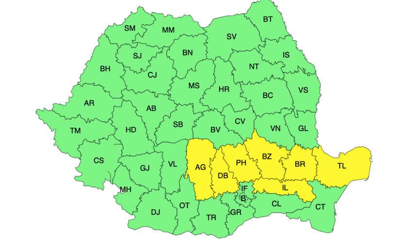 Noi avertizări meteo de vijelii, averse și grindină, până miercuri Meteo meteo
