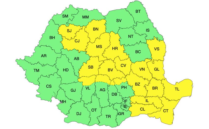 Meteo – Iunie începe cu ploi, vijelii și grindină. Cod galben în 34 de județe! Meteo meteo