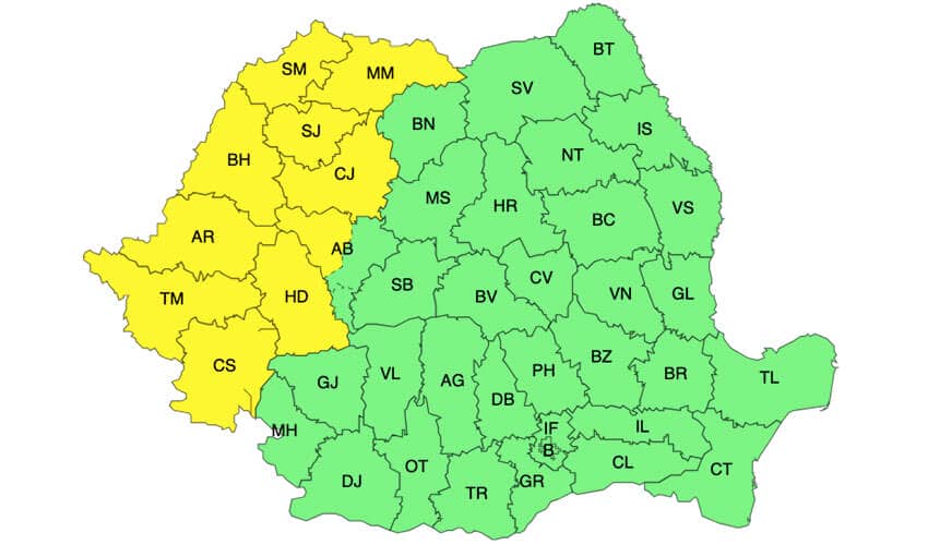 Meteorologii anunță POTOPUL! Avertizări în 36 de județe până joi seară! Meteo meteo