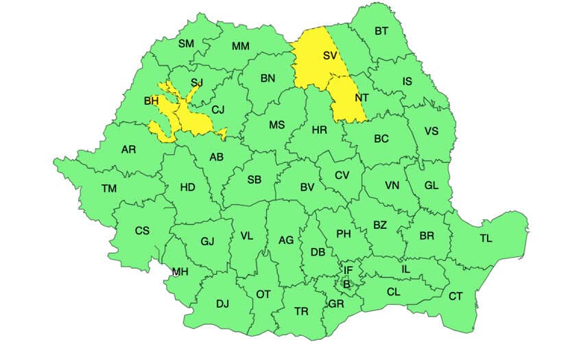 Meteo – Se extind ploile și vijeliile! Avertizări Cod galben în 27 de județe! Stiri agricole meteo