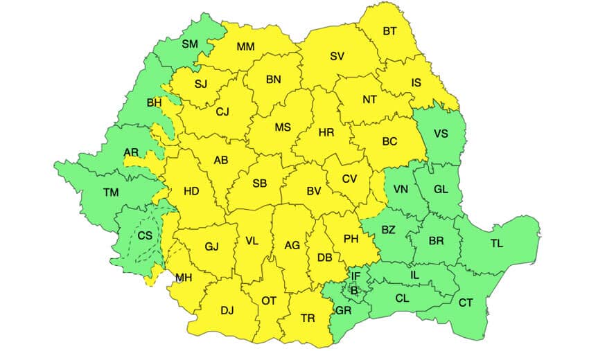 Meteorologii anunță POTOPUL! Avertizări în 36 de județe până joi seară! Meteo meteo