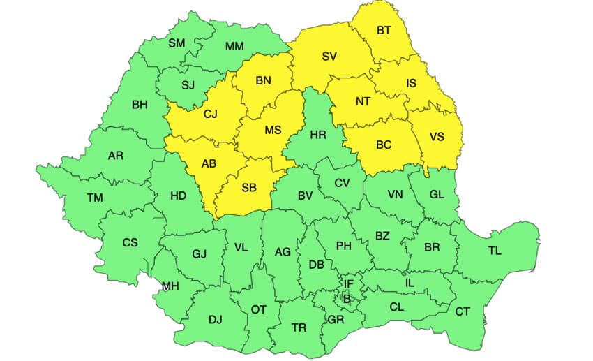 Meteo - Ploi, vijelii și grindină în toată țara, până sâmbătă Meteo meteo
