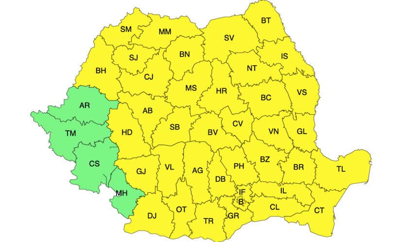 Meteorologii anunță ploi, vijelii și grindină până vineri dimineață Meteo meteo