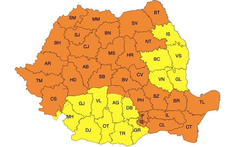 Meteo - Ploi, vijelii și grindină în toată țara, până sâmbătă Meteo meteo