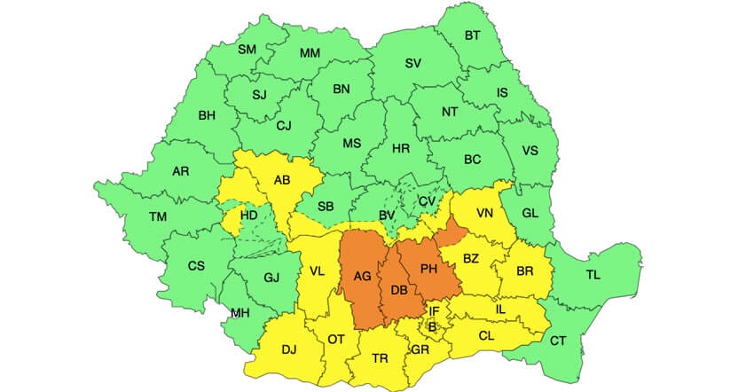 Meteo – Ploi, vijelii și grindină până joi dimineață! 27 de județe sub avertizări Cod galben și Cod portocaliu 2 Meteo – Ploi, vijelii și grindină până joi dimineață! 27 de județe sub avertizări Cod galben și Cod portocaliu Meteo – Ploi, vijelii și grindină până joi dimineață! 27 de județe sub avertizări Cod galben și Cod portocaliu Meteo meteo