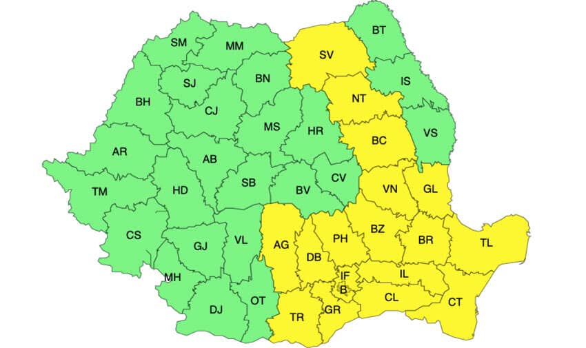 Meteorologii anunță ploi, vijelii și grindină până vineri dimineață Meteo meteo