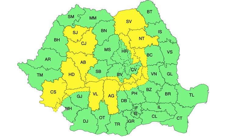 Meteo – Temperaturi de 37°C până duminică seara! Cod galben de caniculă în 13 județe și în Capitală! Meteo meteo