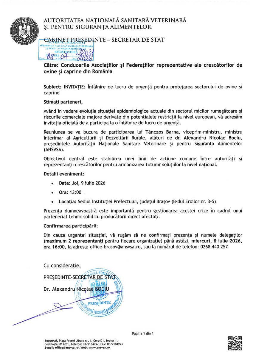 Oierii cer demisia președintelui ANSVSA, Alexandru Bociu Actualitate demisia președintelui ANSVSA,ROMOVIS
