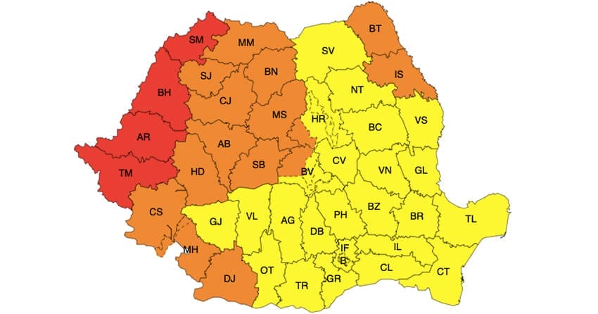 Meteo – 31 de județe sub avertizări de caniculă! S-a anunțat Cod roșu! Meteo meteo