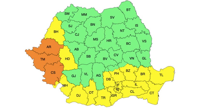 Meteo – Ne topește soarele, apoi toarnă cu găleata! ANM anunță caniculă, ploi torențiale, vijelii și grindină pentru joi și vineri! Meteo meteo