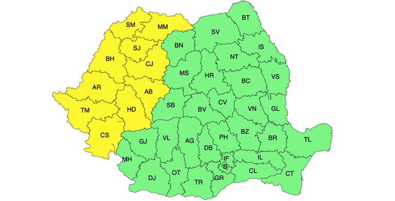 Meteo – 10 județe sub avertizare Cod galben de caniculă 1 Meteo – 10 județe sub avertizare Cod galben de caniculă Meteo – 10 județe sub avertizare Cod galben de caniculă Meteo meteo