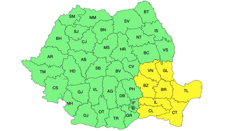 Meteo – Noi avertizări de vreme rea. Zonele vizate de ANM 2 Meteo – Noi avertizări de vreme rea. Zonele vizate de ANM Meteo – Noi avertizări de vreme rea. Zonele vizate de ANM Meteo meteo